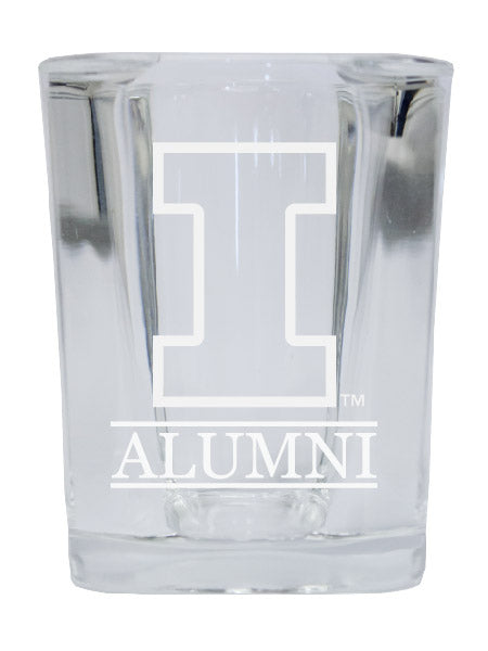 NCAA Illinois Fighting Illini Alumni 2oz Laser Etched Square Shot Glass 