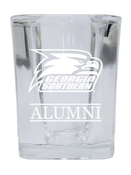 NCAA Georgia Southern Eagles Alumni 2oz Laser Etched Square Shot Glass 