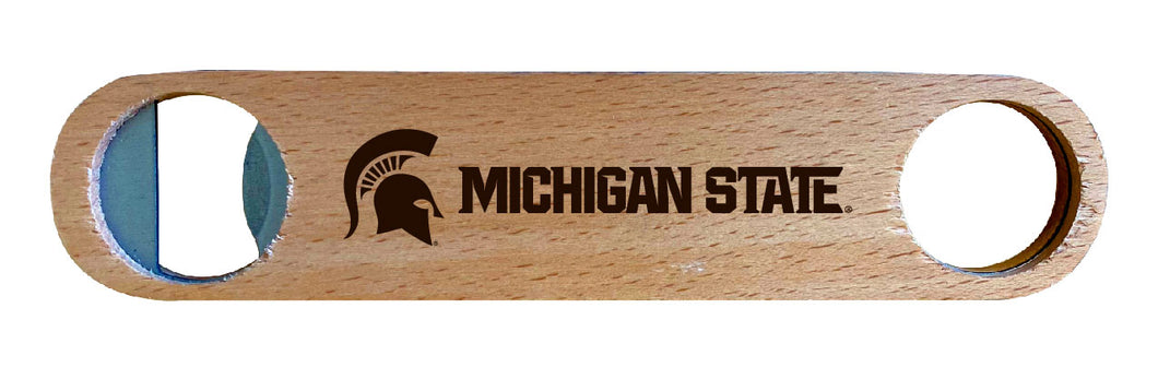 Michigan State Spartans NCAA Elegant Laser-Etched Wooden Bottle Opener - Collegiate Bar Accessory