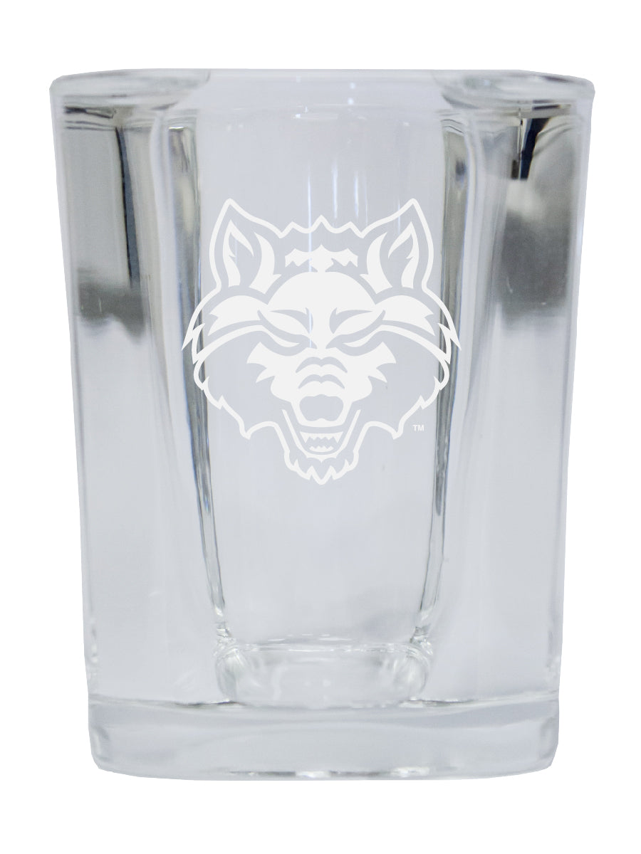 Arkansas State NCAA Collector's Edition 2oz Square Shot Glass - Laser Etched Logo 