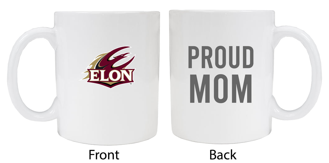 Elon University Proud Mom Ceramic Coffee Mug - White