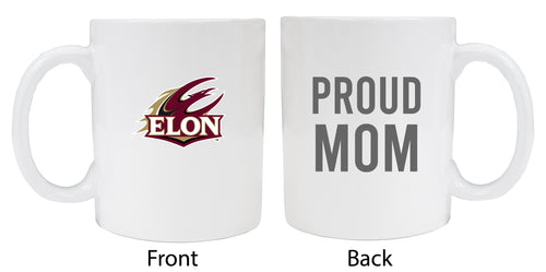 Elon University Proud Mom White Ceramic Coffee Mug - White (2 Pack)