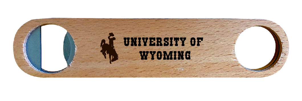 University of Wyoming NCAA Elegant Laser-Etched Wooden Bottle Opener - Collegiate Bar Accessory